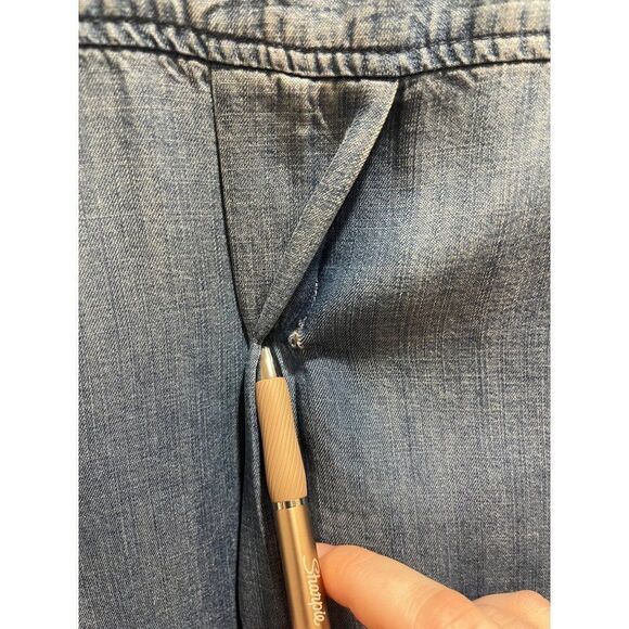 Cloth & Stone Anthropologie Chambray V Neck Shirt Dress S - Picture 8 of 8